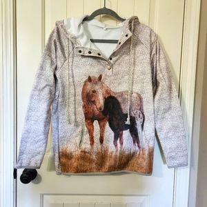 Vintage style Horse Hoodie